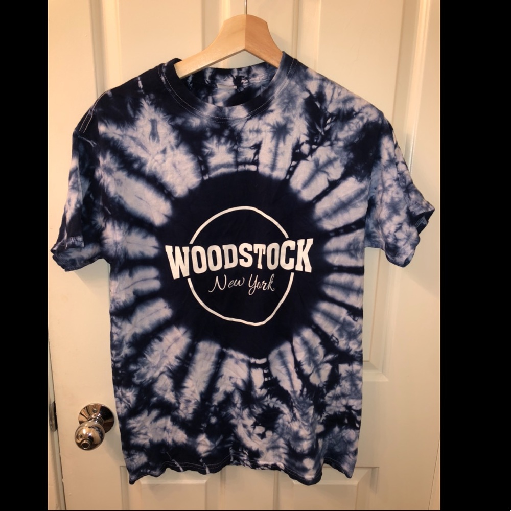 Hippie tie-dye blue/white t-shirt 60s/70s